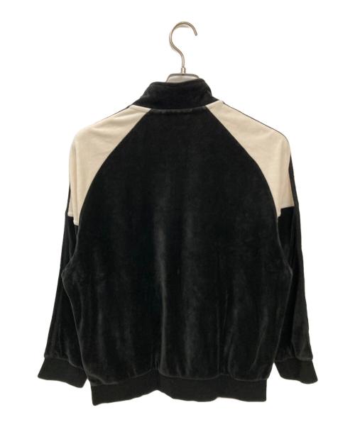 adidas（アディダス）adidas (アディダス) ベロアトラックジャケット ホワイト×ブラック サイズ:Mの古着・服飾アイテム