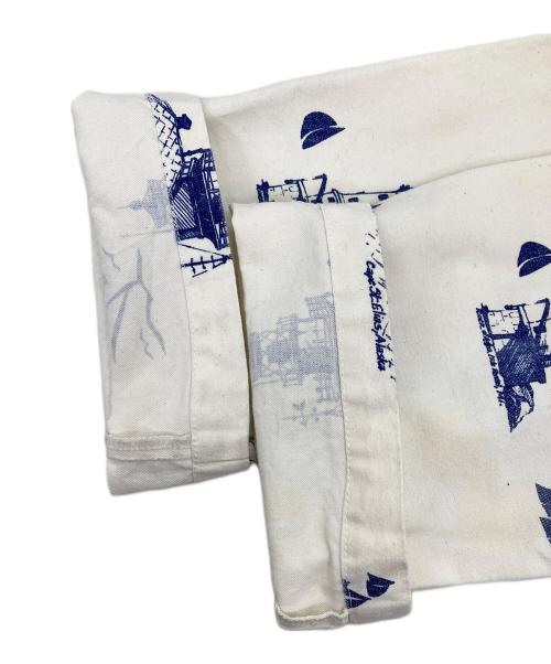 MICHIGAN RAG CO（ミシガンラグ）MICHIGAN RAG CO (ミシガンラグ) プリントフードジャケット ホワイト サイズ:Lの古着・服飾アイテム