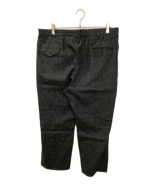 POLO RALPH LAUREN（ポロ・ラルフローレン）POLO RALPH LAUREN (ポロ・ラルフローレン) ストライプタックパンツ ブラック サイズ:実寸サイズをご確認下さいの古着・服飾アイテム