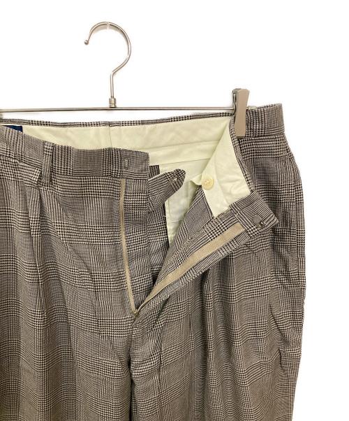 POLO RALPH LAUREN（ポロ・ラルフローレン）POLO RALPH LAUREN (ポロ・ラルフローレン) グレンチェックタックパンツ グレー サイズ:実寸サイズをご確認くださいの古着・服飾アイテム