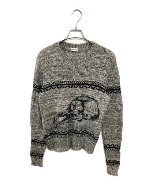 Saint Laurent Paris（サンローランパリ）Saint Laurent Paris (サンローランパリ) アルパカブレンドニット グレー サイズ:Sの古着・服飾アイテム