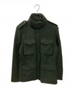 ASPESIアスペジ）の古着「ウール中綿ジャケット」｜グリーン