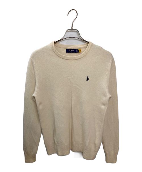 POLO RALPH LAUREN（ポロ・ラルフローレン）POLO RALPH LAUREN (ポロ・ラルフローレン) ウールニット ベージュ サイズ:Sの古着・服飾アイテム