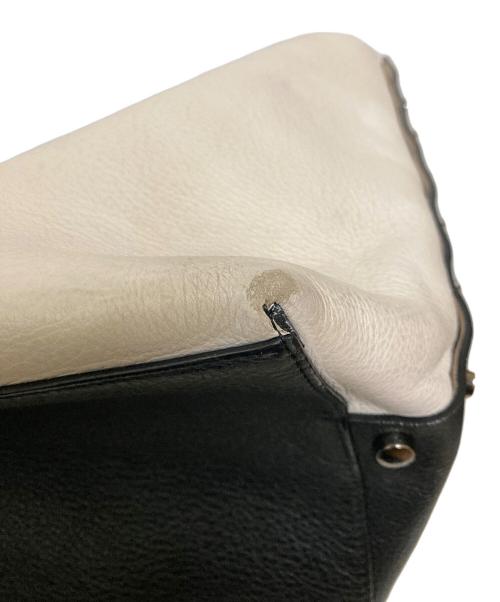 JIMMY CHOO（ジミーチュウ）JIMMY CHOO (ジミーチュウ) スタッズレザートートバッグ ホワイトの古着・服飾アイテム