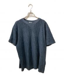 Christian Dior（クリスチャン ディオール）の古着「オブリークジャガードパイルTシャツ」｜ネイビー
