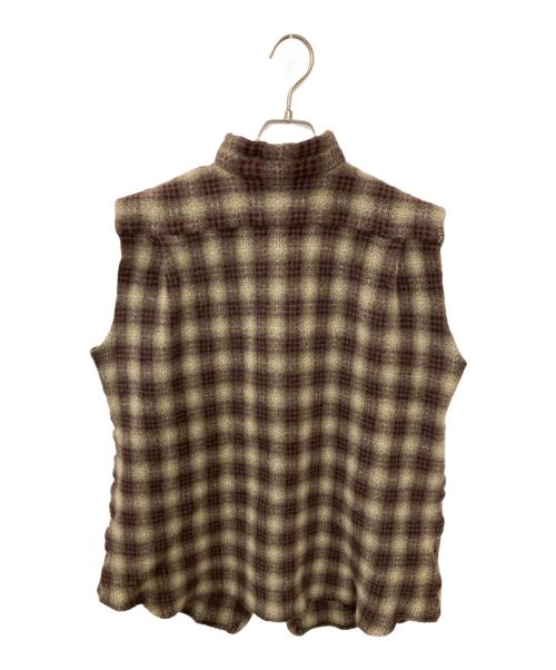 COMME des GARCONS HOMME PLUS（コムデギャルソンオムプリュス）COMME des GARCONS HOMME PLUS (コムデギャルソンオムプリュス) チェックジレ ブラウン サイズ:Lの古着・服飾アイテム