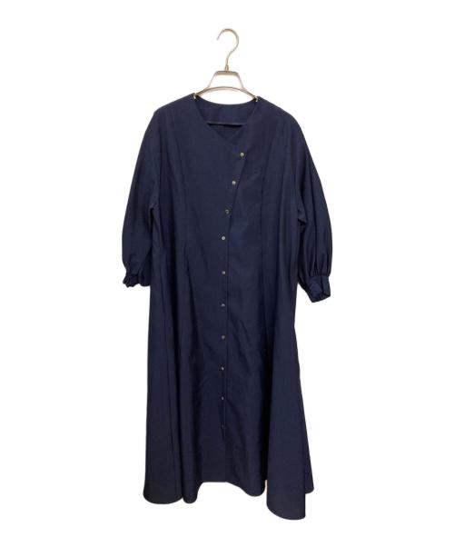 Loulou Willoughby（ルルウィルビー）Loulou Willoughby (ルルウィルビー) ヴィンテージオーガンパフワンピース ネイビー サイズ:1の古着・服飾アイテム