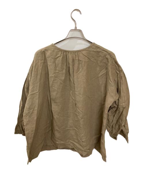 nest Robe（ネストローブ）nest Robe (ネストローブ) リネンマキニョンプルオーバーブラウス ブラウン サイズ:FREEの古着・服飾アイテム