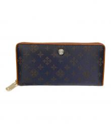 russet（ラシット）の古着「ラウンドファスナー財布」｜ネイビー