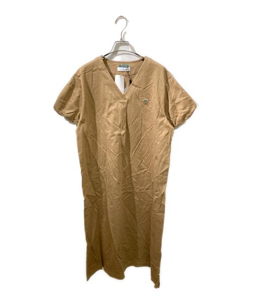 LACOSTE（ラコステ）LACOSTE (ラコステ) B:MING by BEAMS (ビーミングバイビームス) ギャザースリーブ ワンピース ベージュ サイズ:Sの古着・服飾アイテム