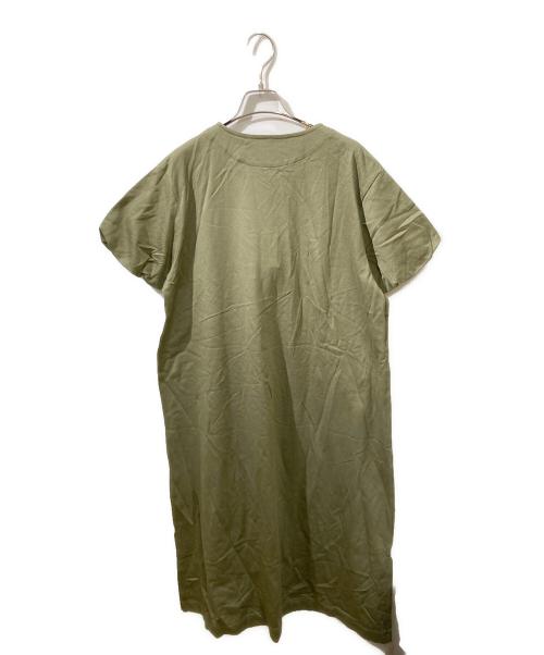 LACOSTE（ラコステ）LACOSTE (ラコステ) B:MING by BEAMS (ビーミングバイビームス) ギャザースリーブ ワンピース カーキ サイズ:34の古着・服飾アイテム