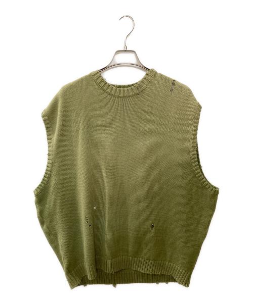 KAPITAL（キャピタル）KAPITAL (キャピタル) 5G Knit Bone Vest カーキ サイズ:XXLの古着・服飾アイテム