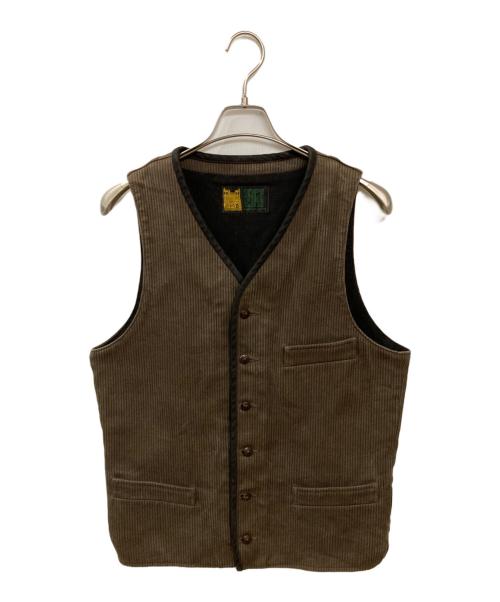 Joe McCOY（ジョーマッコイ）Joe McCOY (ジョーマッコイ) ピケワークベスト ブラウン サイズ:不明(実寸サイズをご確認ください)の古着・服飾アイテム