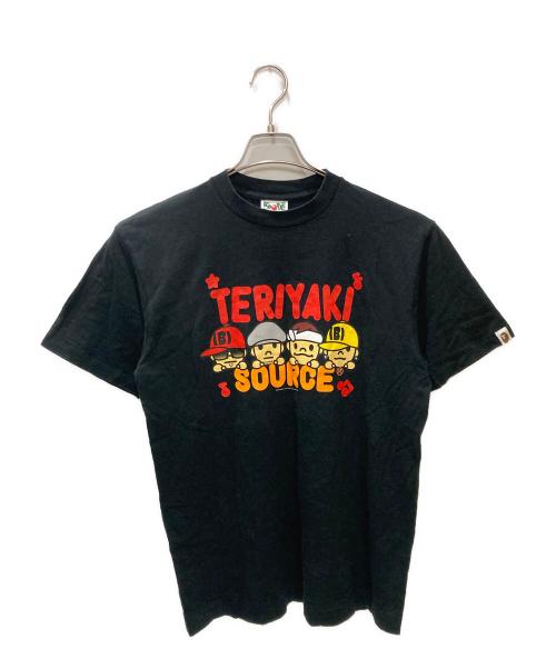 A BATHING APE（アベイシングエイプ）A BATHING APE (アベイシングエイプ) teriyaki source プリントTシャツ ブラック サイズ:Mの古着・服飾アイテム