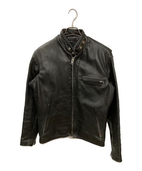 Schott（ショット）Schott (ショット) シングルライダースジャケット ブラック サイズ:38の古着・服飾アイテム