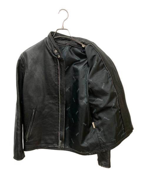 Schott（ショット）Schott (ショット) シングルライダースジャケット ブラック サイズ:38の古着・服飾アイテム