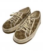 GUCCIグッチ）の古着「TENNIS 1977 GGキャンバス ローカットスニーカー」｜ベージュ