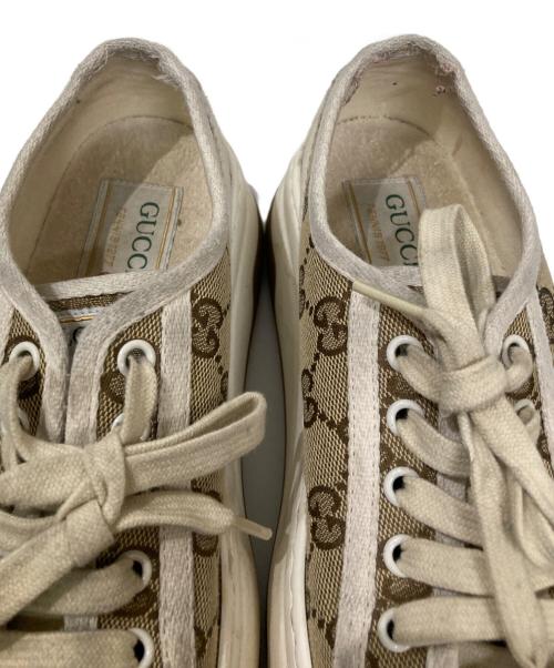 GUCCI（グッチ）GUCCI (グッチ) TENNIS 1977 GGキャンバス ローカットスニーカー ベージュ サイズ:37の古着・服飾アイテム