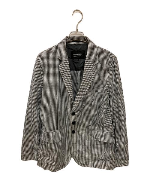COMME des GARCONS HOMME DEUX（コムデギャルソン オム ドゥ）COMME des GARCONS HOMME DEUX (コムデギャルソン オム ドゥ) リネンポリテーラードジャケット ホワイト×ブラック サイズ:XSの古着・服飾アイテム