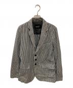 COMME des GARCONS HOMME DEUXコムデギャルソン オム ドゥ）の古着「リネンポリテーラードジャケット」｜ホワイト×ブラック