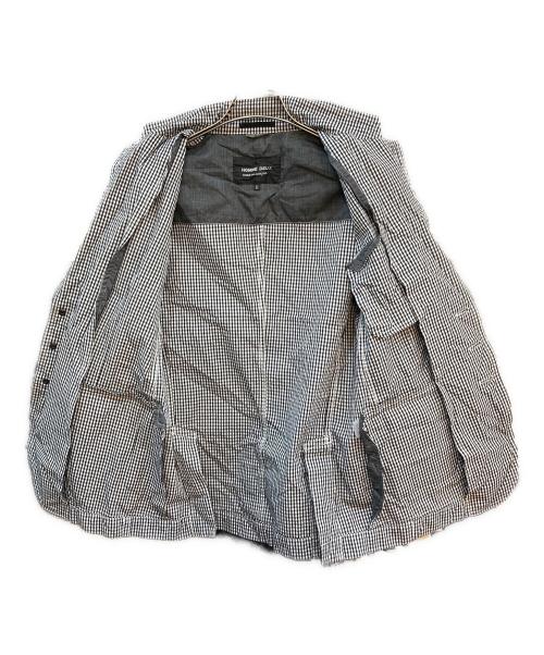 COMME des GARCONS HOMME DEUX（コムデギャルソン オム ドゥ）COMME des GARCONS HOMME DEUX (コムデギャルソン オム ドゥ) リネンポリテーラードジャケット ホワイト×ブラック サイズ:XSの古着・服飾アイテム