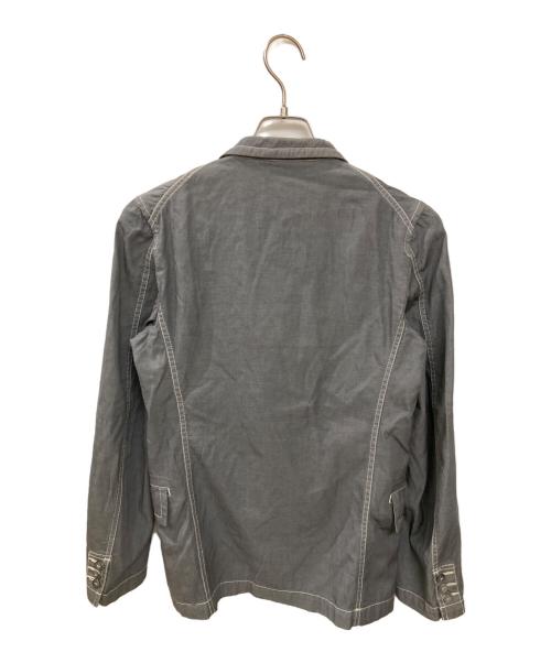 COMME des GARCONS HOMME PLUS（コムデギャルソンオムプリュス）COMME des GARCONS HOMME PLUS (コムデギャルソンオムプリュス) 製品染ウールコットンジャケット グレー サイズ:XSの古着・服飾アイテム