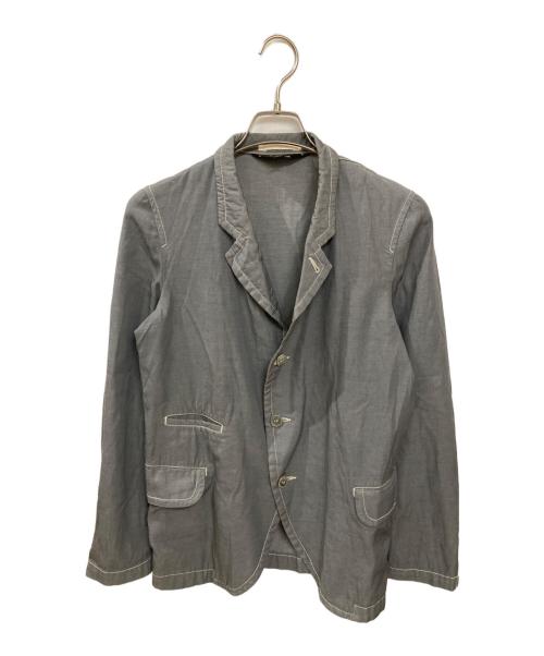 COMME des GARCONS HOMME PLUS（コムデギャルソンオムプリュス）COMME des GARCONS HOMME PLUS (コムデギャルソンオムプリュス) 製品染ウールコットンジャケット グレー サイズ:XSの古着・服飾アイテム