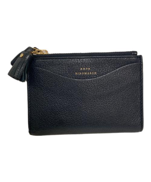 ANYA HINDMARCH（アニヤ・ハインドマーチ）ANYA HINDMARCH (アニヤ・ハインドマーチ) 2つ折り財布 ネイビーの古着・服飾アイテム