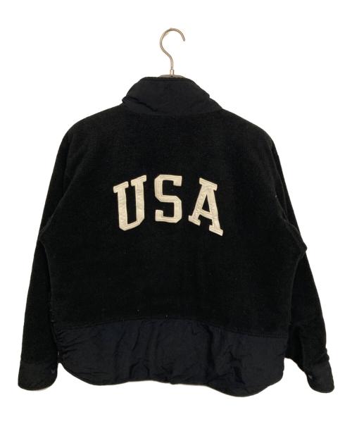 POLO SPORT（ポロスポーツ）POLO SPORT (ポロスポーツ) 古着裏中綿キルティングフリースジャケット ブラック サイズ:Lの古着・服飾アイテム