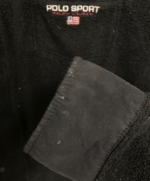 POLO SPORT（ポロスポーツ）POLO SPORT (ポロスポーツ) 古着裏中綿キルティングフリースジャケット ブラック サイズ:Lの古着・服飾アイテム