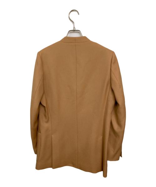 AURALEE（オーラリー）AURALEE (オーラリー) WOOL SERGE NO COLLAR JACKET ブラウンの古着・服飾アイテム