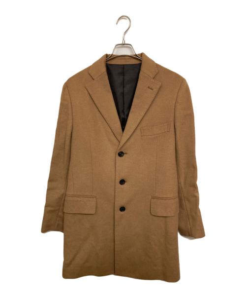 BARNEYS NEWYORK（バーニーズ・ニューヨーク）BARNEYS NEWYORK (バーニーズ・ニューヨーク) ウールカシミヤチェスターコート ブラウン サイズ:Mの古着・服飾アイテム