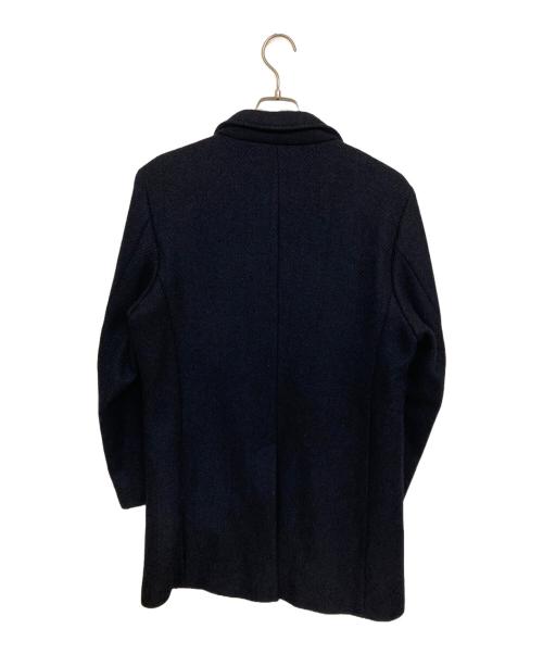 BARNEYS NEWYORK（バーニーズ・ニューヨーク）BARNEYS NEWYORK (バーニーズ・ニューヨーク) ポリウールツイードチェスターコート ネイビー サイズ:Lの古着・服飾アイテム