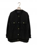 JOURNAL STANDARDジャーナルスタンダード）の古着「クリアツイードジャケット」｜ブラック