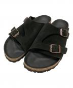 BIRKENSTOCKビルケンシュトック）の古着「チューリッヒ スウェードサンダル」｜ブラック