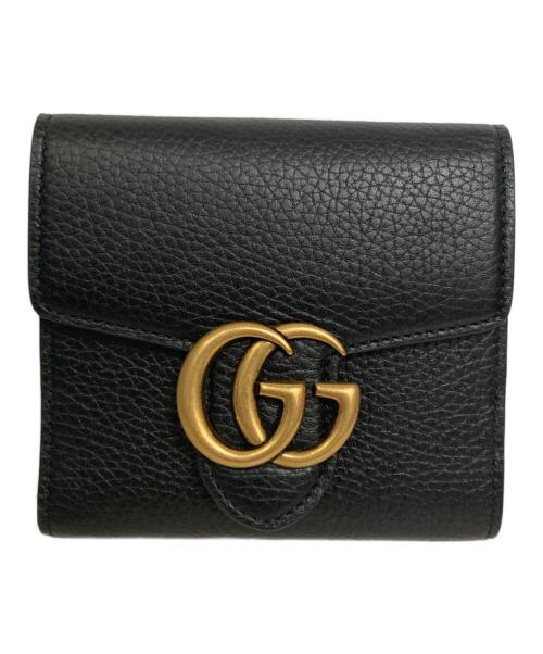 GUCCI（グッチ）GUCCI (グッチ) COMPACT WALLET ブラックの古着・服飾アイテム