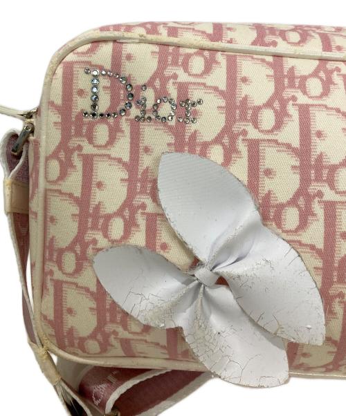 Christian Dior（クリスチャン ディオール）Christian Dior (クリスチャン ディオール) フラワー装飾トロッター ナンバーワン ショルダーバッグ ピンクの古着・服飾アイテム