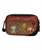 COACH×PEANUTSコーチ×ピーナッツ）の古着「グラハム クロスボディ・シグネチャー キャンバス・パッチ」｜ブラウン