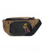 COACH×Jean-Michel Basquiatコーチ×ジャン ミシェル バスキア）の古着「トラックベルトバッグ」｜ブラウン