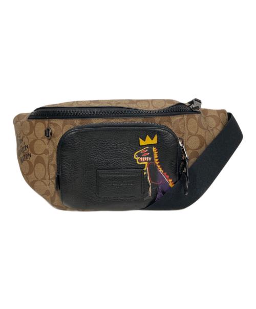 COACH（コーチ）COACH (コーチ) Jean-Michel Basquiat (ジャン ミシェル バスキア) トラックベルトバッグ ブラウンの古着・服飾アイテム