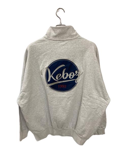 KEBOZ（ケボズ）KEBOZ (ケボズ) ビッグロゴハーフジップスウェット グレー サイズ:Lの古着・服飾アイテム