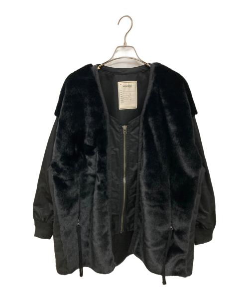 etsinta（エシンタ）etsinta (エシンタ) ファー切替ジャケット ブラック サイズ:FREEの古着・服飾アイテム