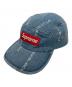 Supreme（シュプリーム）の古着「LOGO STRIPE JACQUARD DENIM CAMP CAP」｜インディゴ