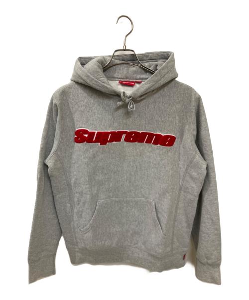 SUPREME（シュプリーム）Supreme (シュプリーム) chenille hooded sweatshirt グレー サイズ:Sの古着・服飾アイテム