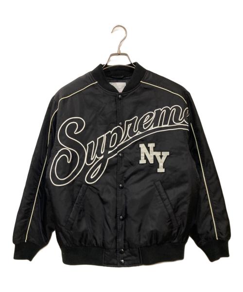 SUPREME（シュプリーム）Supreme (シュプリーム) CONTRAST SCRIPT VARSITY JACKET ブラック サイズ:Sの古着・服飾アイテム
