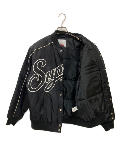 SUPREME（シュプリーム）Supreme (シュプリーム) CONTRAST SCRIPT VARSITY JACKET ブラック サイズ:Sの古着・服飾アイテム