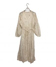 ne quittez pas（ヌキテパ）の古着「Cotton Voile Print Dress」｜ベージュ