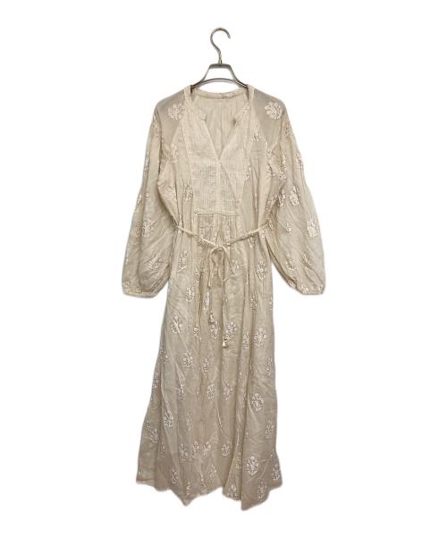 ne quittez pas（ヌキテパ）ne quittez pas (ヌキテパ) Cotton Voile Print Dress ベージュ サイズ:Mの古着・服飾アイテム