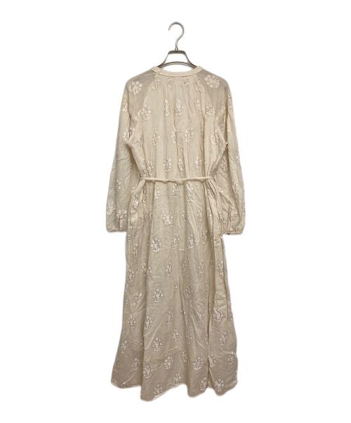 ne quittez pas（ヌキテパ）ne quittez pas (ヌキテパ) Cotton Voile Print Dress ベージュ サイズ:Mの古着・服飾アイテム