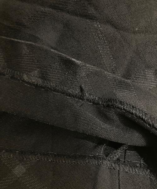 BURBERRY LONDON（バーバリーロンドン）BURBERRY LONDON (バーバリーロンドン) シャドーチェックフリルジャージーノースリーブワンピース ブラック サイズ:Lの古着・服飾アイテム
